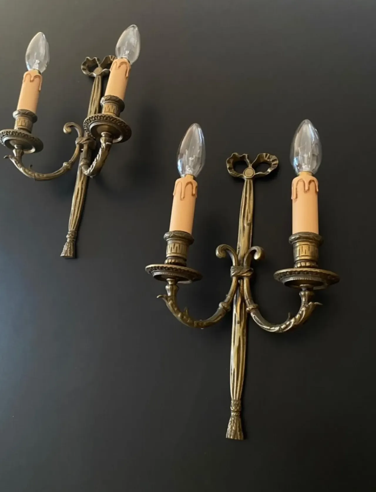 Pair of wall lights, late 19th century 3