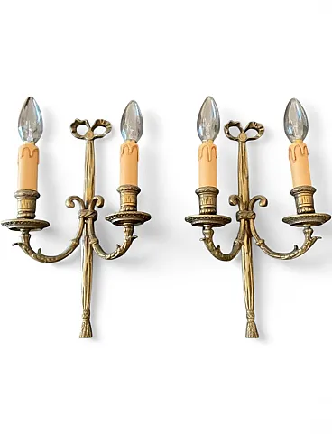 Pair of wall lights, late 19th century