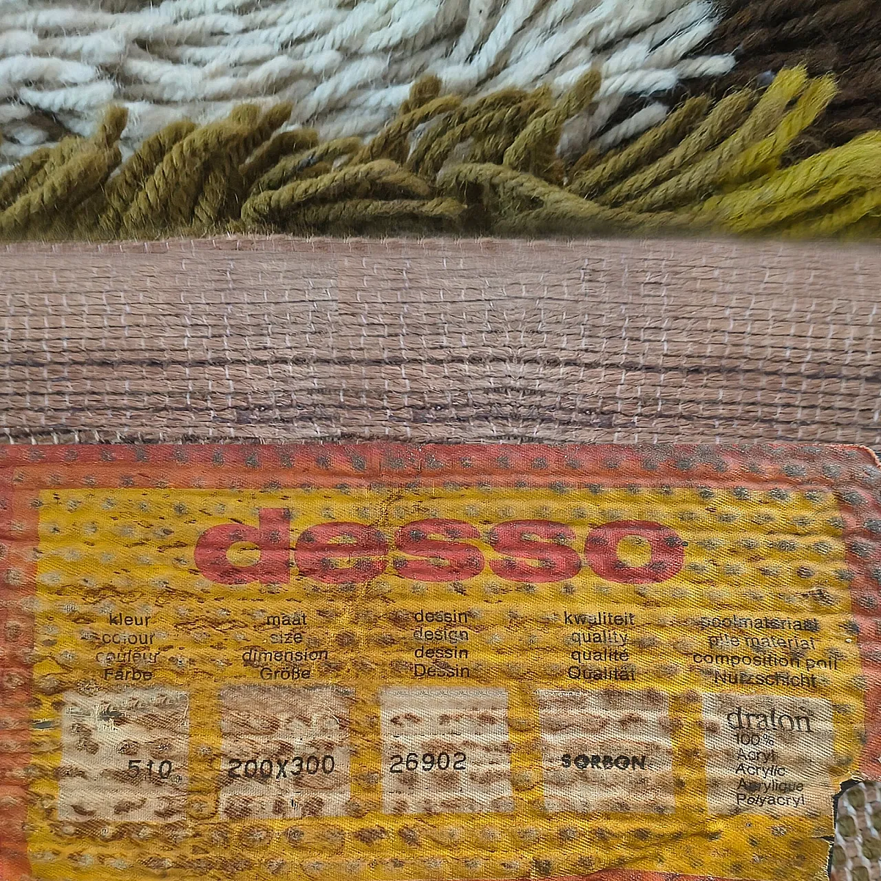 Space Age luxury rug by Desso, 1970s 8