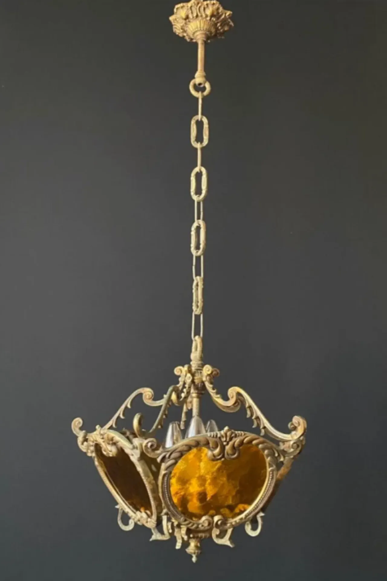 Chandelier with tea glass, 1960s 1