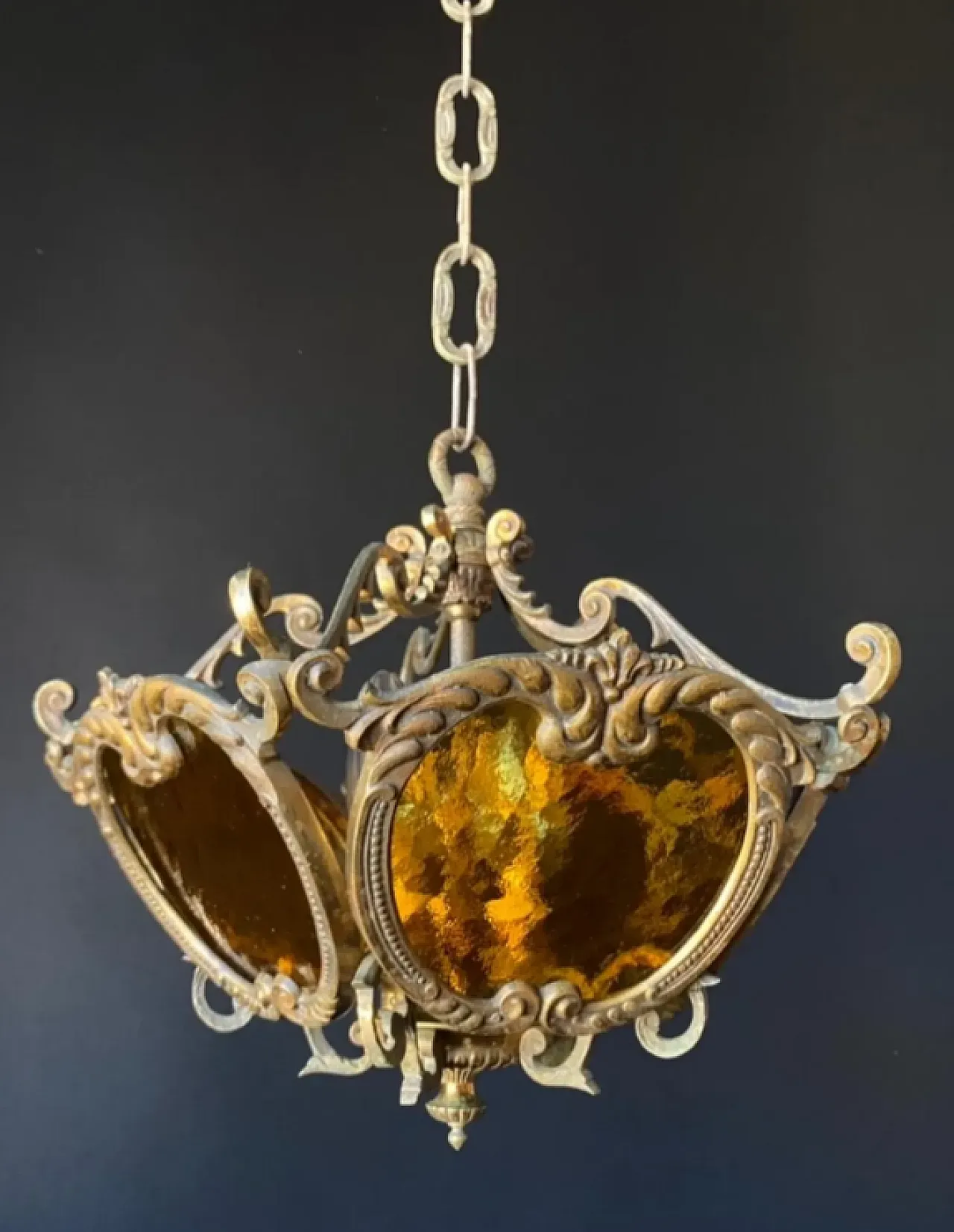Chandelier with tea glass, 1960s 2