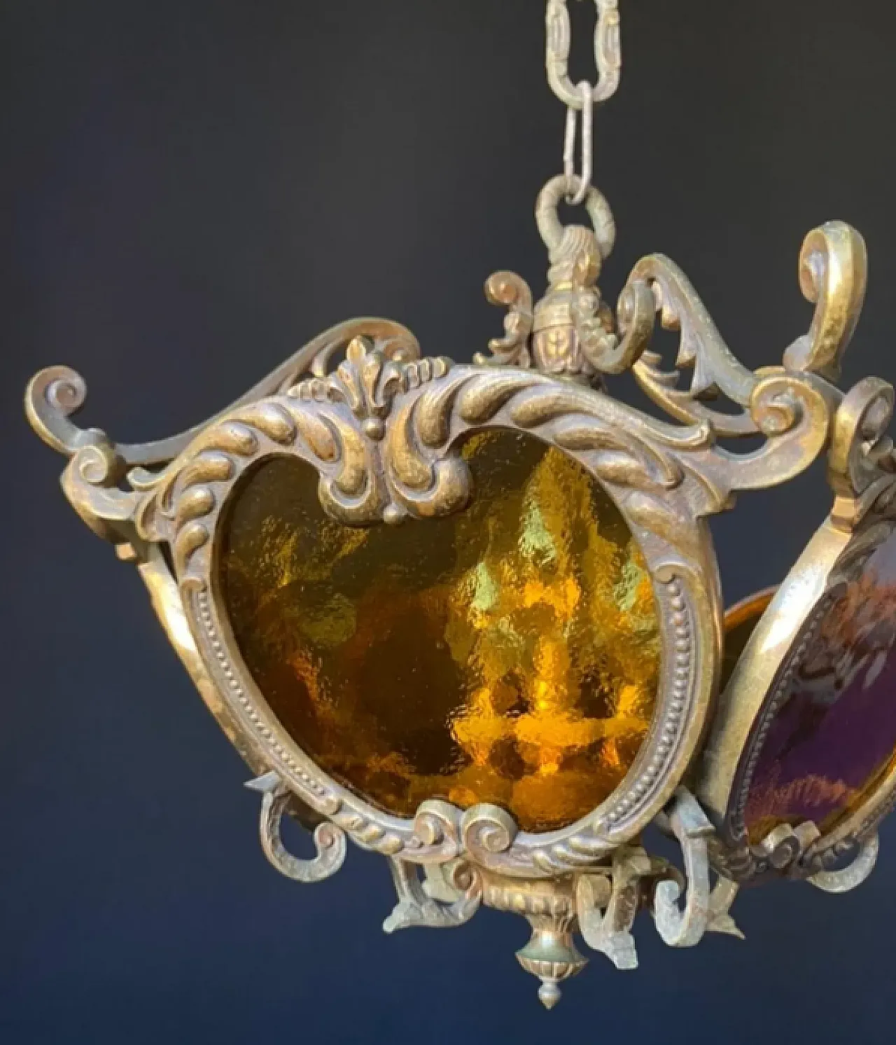 Chandelier with tea glass, 1960s 3