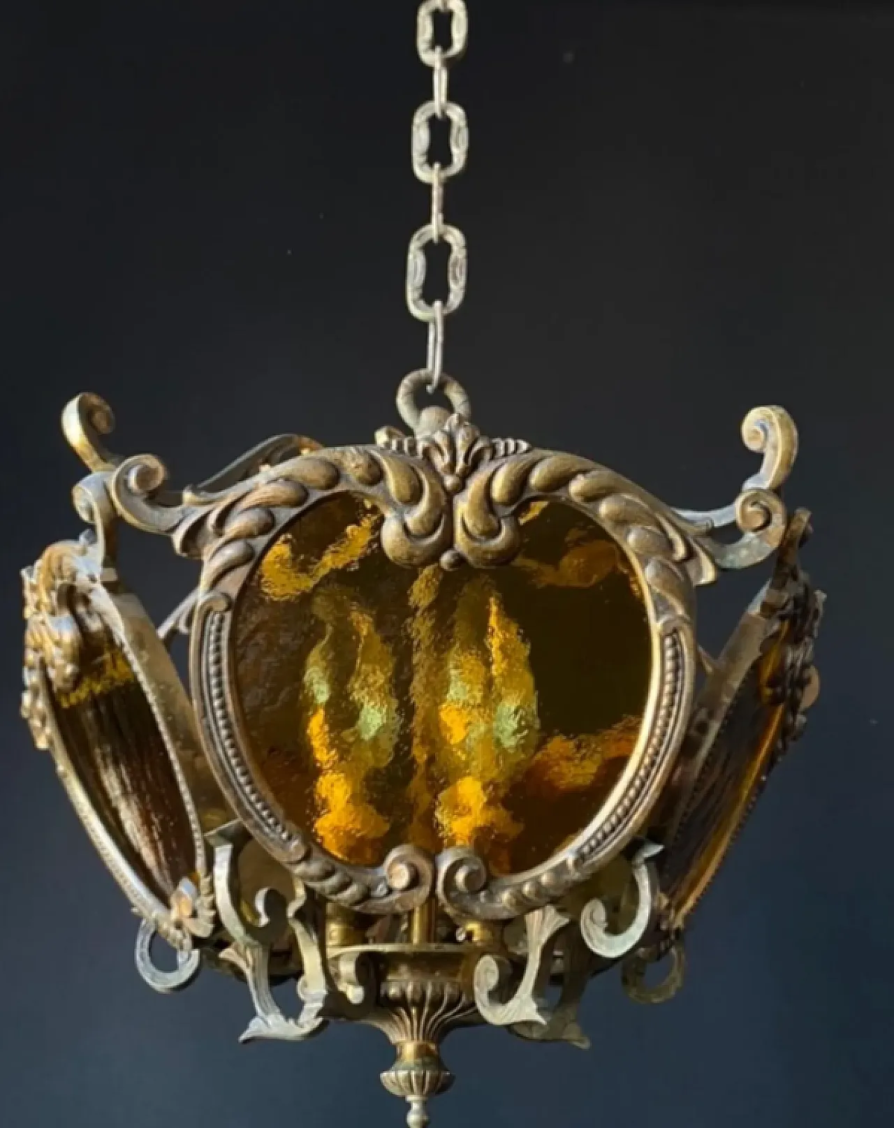 Chandelier with tea glass, 1960s 5