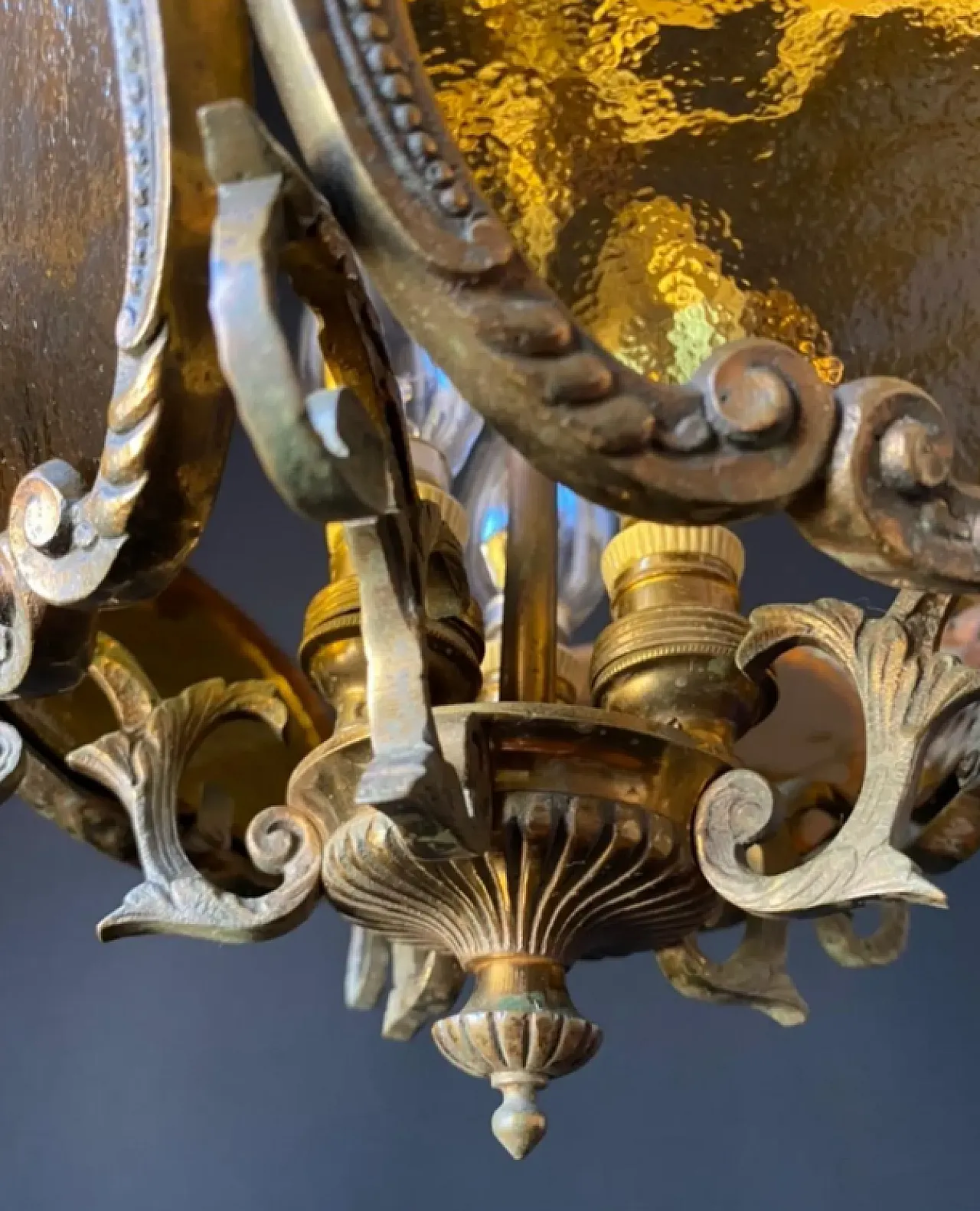 Chandelier with tea glass, 1960s 6