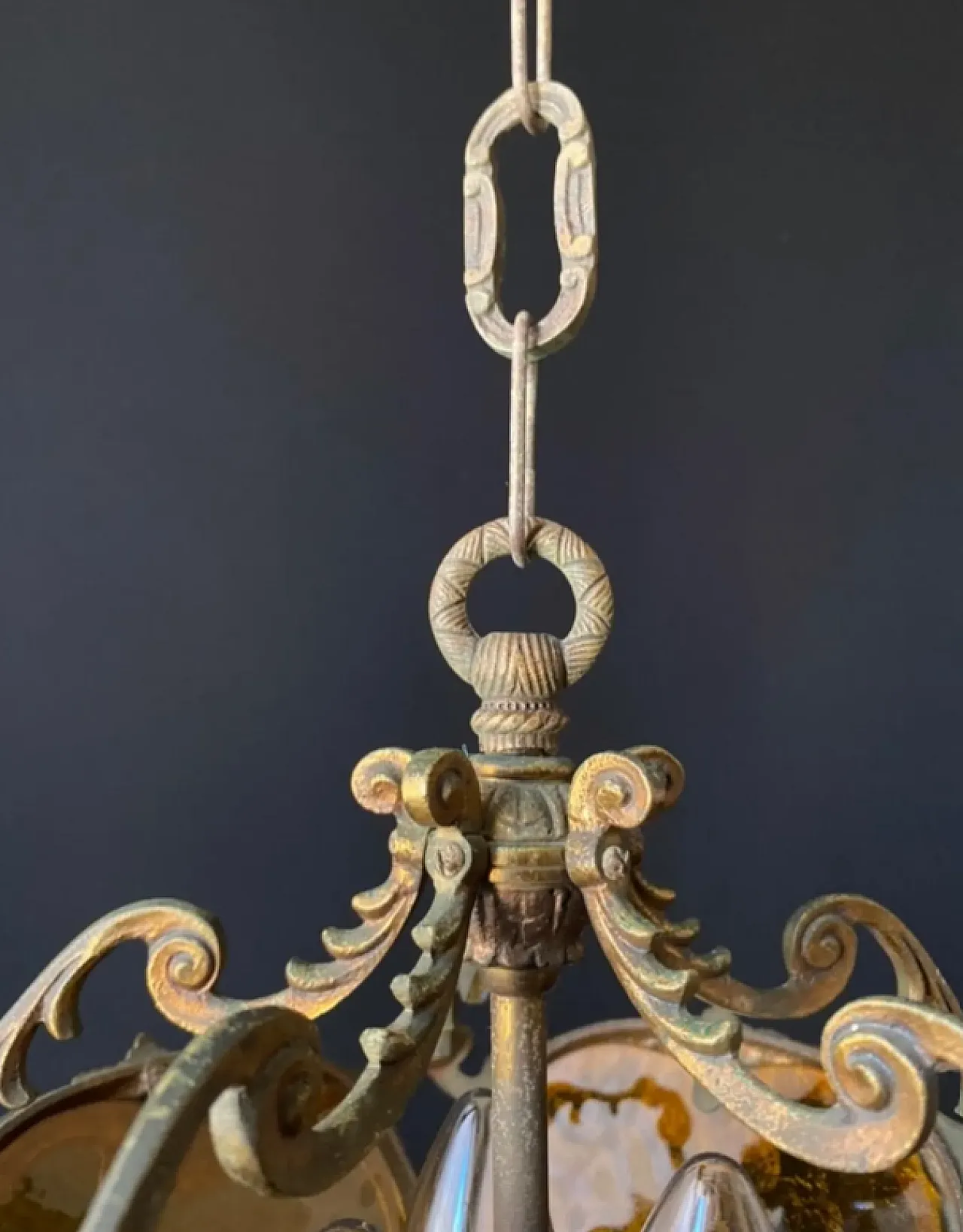 Chandelier with tea glass, 1960s 7