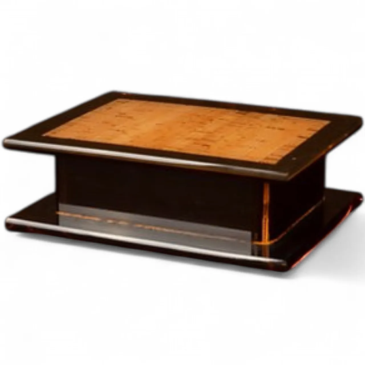 Smoked lucite and natural cork jewellery box, 1970s 11