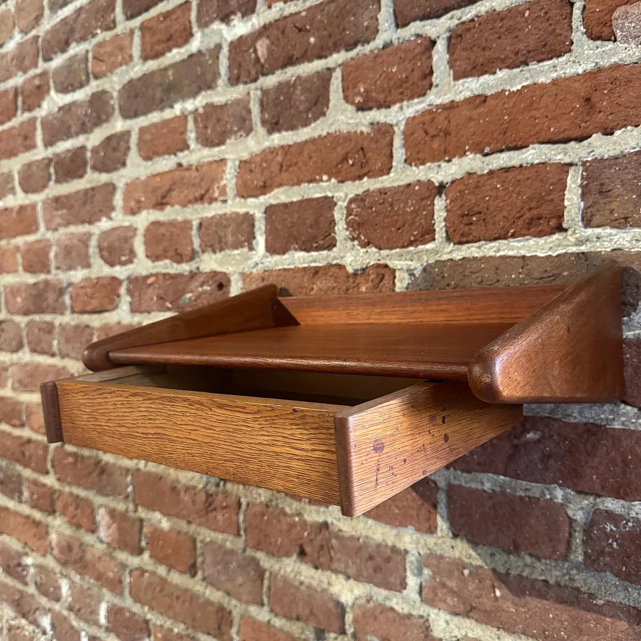 Mid-Century teak shelf with drawer, 1960s 2