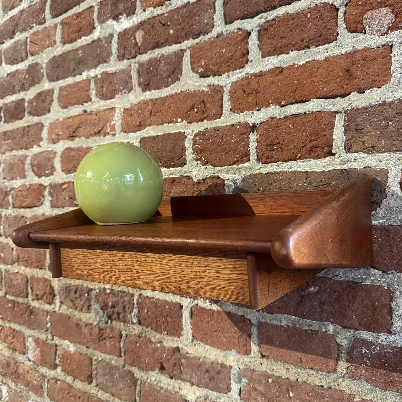 Mid-Century teak shelf with drawer, 1960s 4
