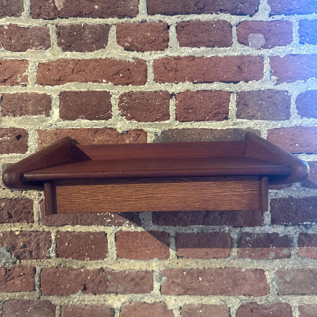 Mid-Century teak shelf with drawer, 1960s 7