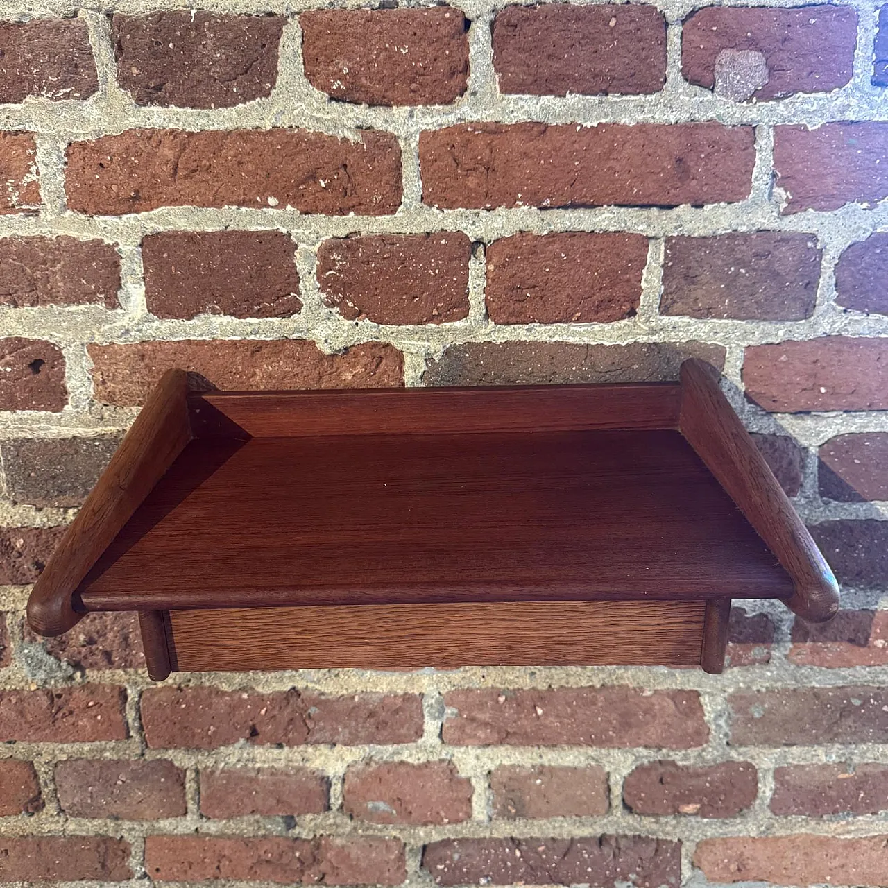 Mid-Century teak shelf with drawer, 1960s 8