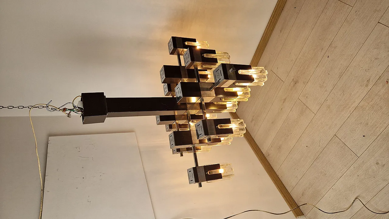Cubick chandelier by Gaetano Sciolari for Sciolari, 1960s 3