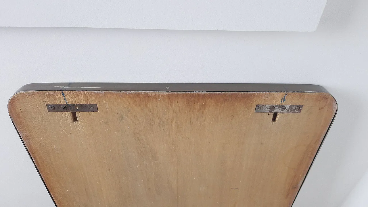 Specchio con cornice sinuosa in ottone stile Gio Ponti, anni '50 7