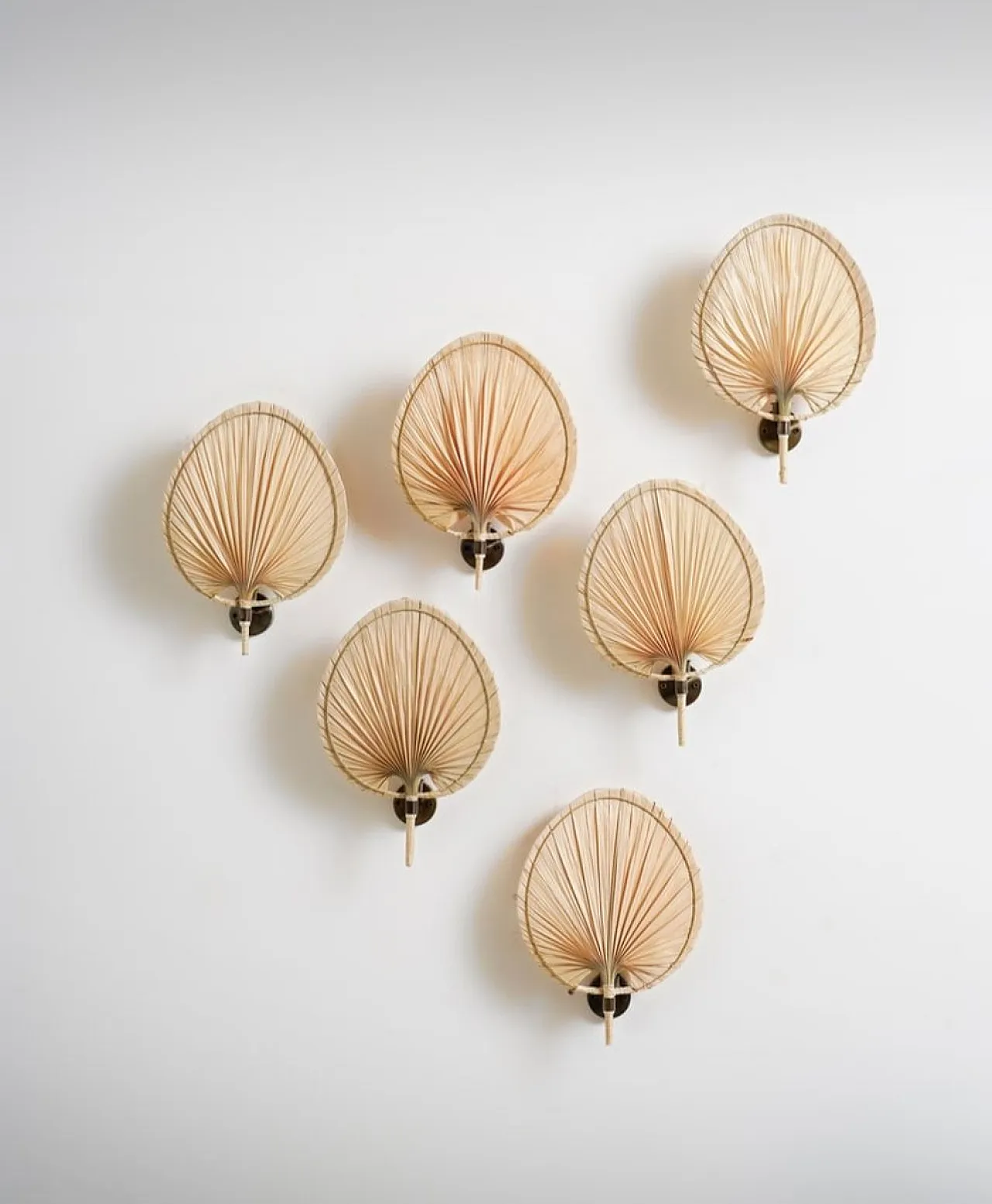 6 Fan wall lights in the style of Ingo Maurer, 1970s 1