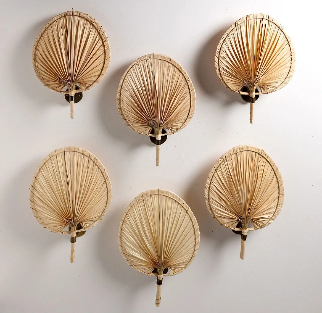 6 Fan wall lights in the style of Ingo Maurer, 1970s 2