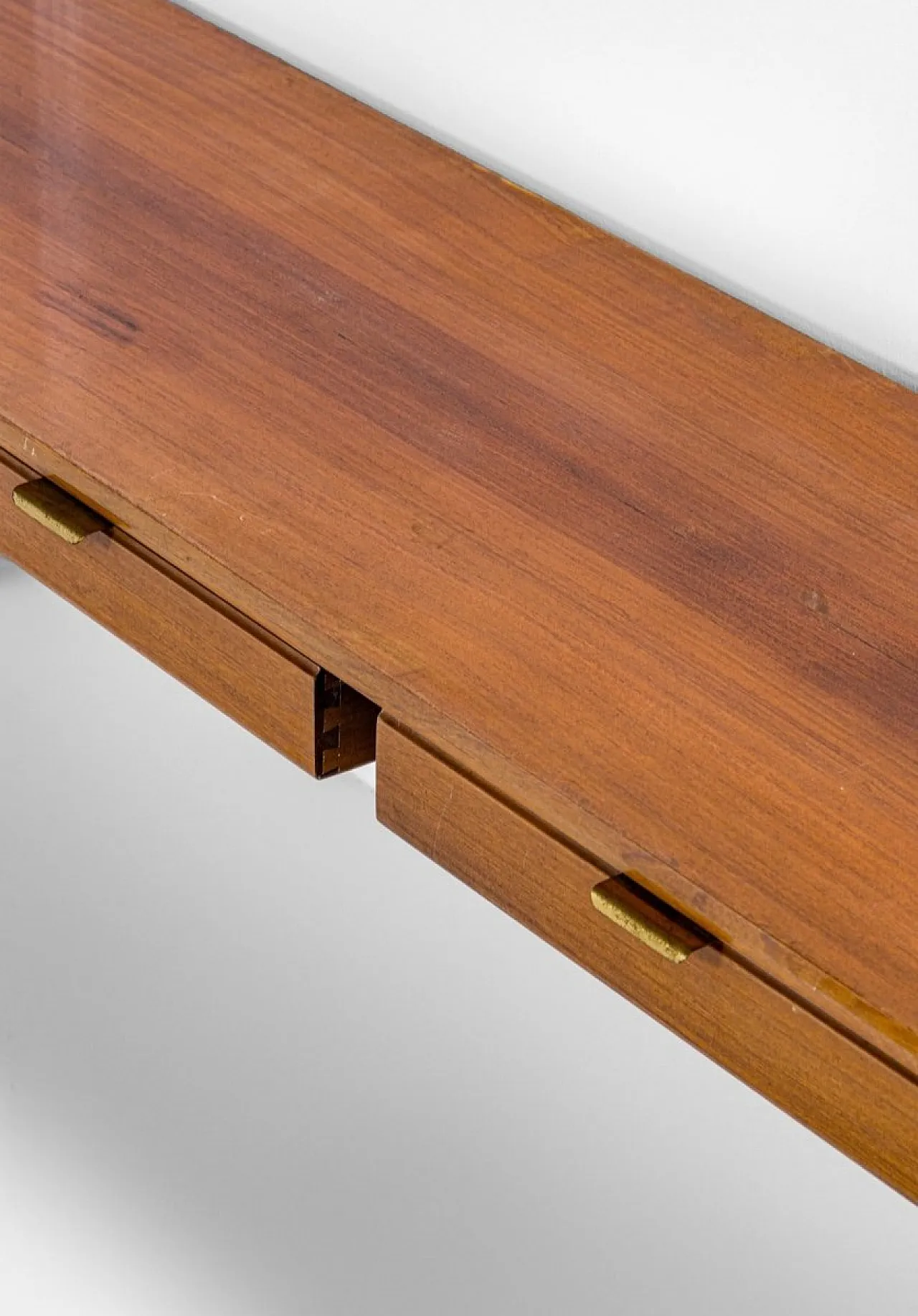 Console table in wood and brass by Osvaldo Borsani for ABV, 1950s 2