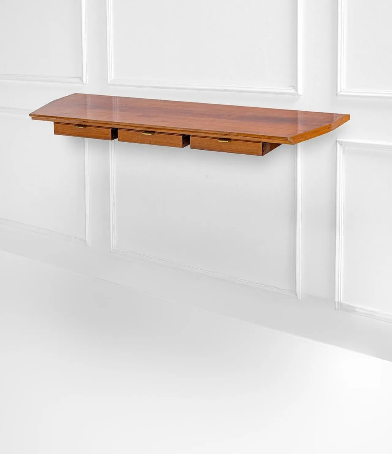 Console table in wood and brass by Osvaldo Borsani for ABV, 1950s 3