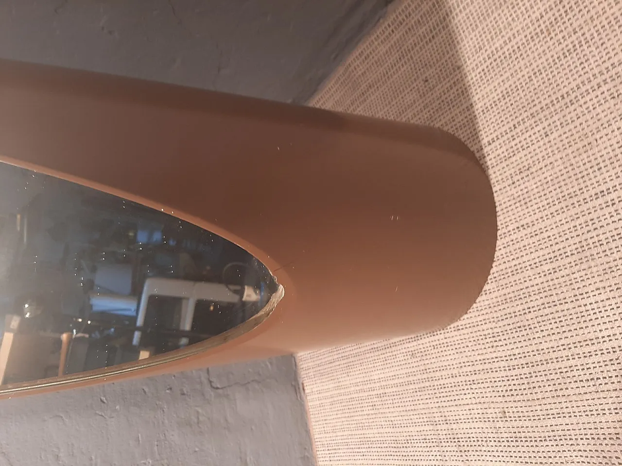 Specchio da terra Unghia in plastica marrone, anni '70 4