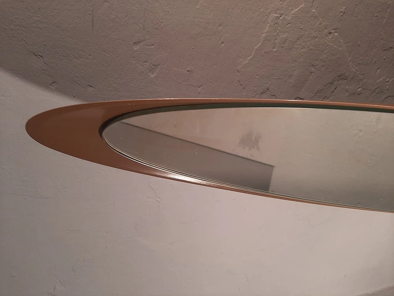Specchio da terra Unghia in plastica marrone, anni '70 5