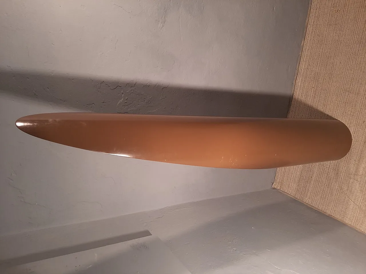Specchio da terra Unghia in plastica marrone, anni '70 6