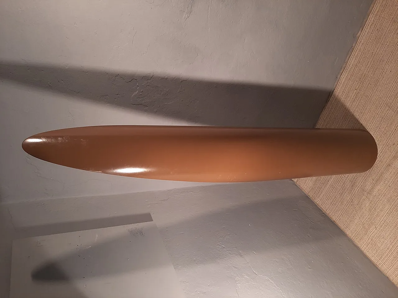 Specchio da terra Unghia in plastica marrone, anni '70 9