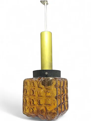 Lampada a sospensione figurativa vintage in vetro, Polonia, anni '70