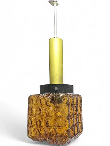 Lampada a sospensione figurativa vintage in vetro, Polonia, anni '70
