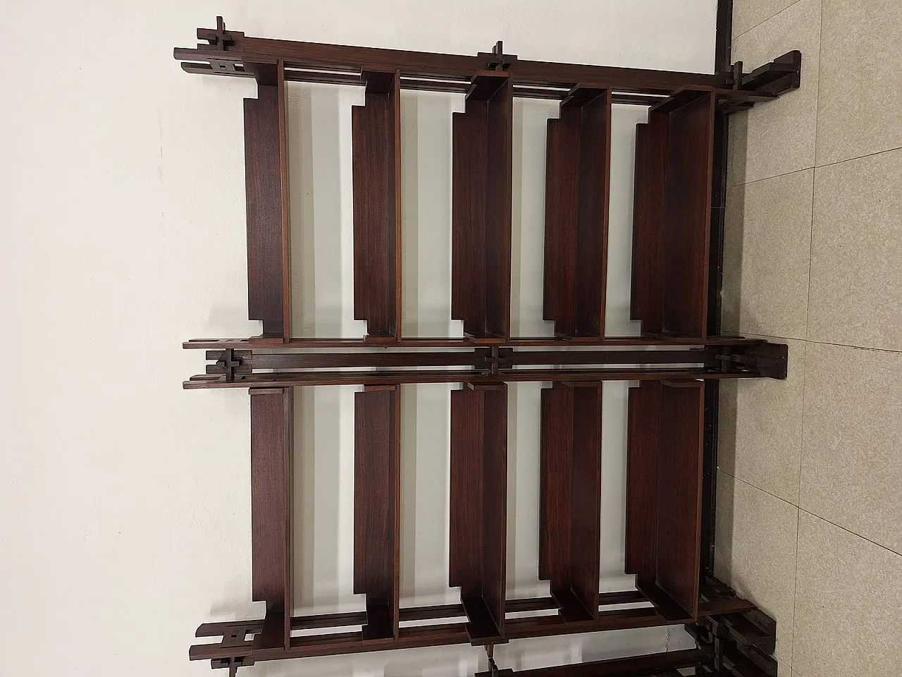 Pair of bookshop shelves by Marco Comolli for Mobilia, 1950s 14