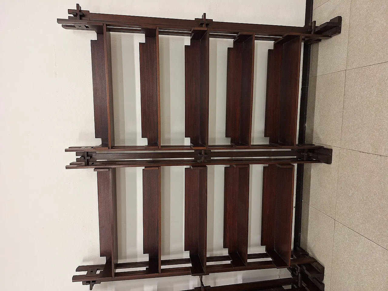 Pair of bookshop shelves by Marco Comolli for Mobilia, 1950s 15