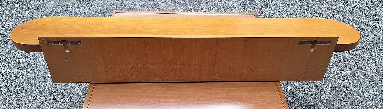 Console shelf in walnut with drawers under the top, 1980s 2