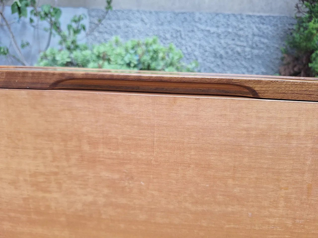Console shelf in walnut with drawers under the top, 1980s 6