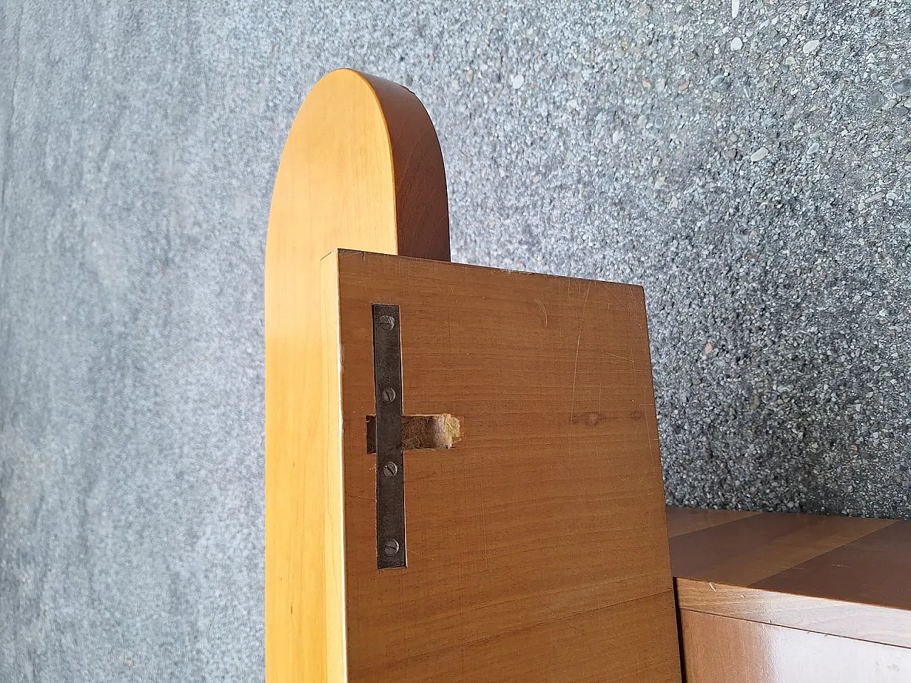 Console shelf in walnut with drawers under the top, 1980s 7