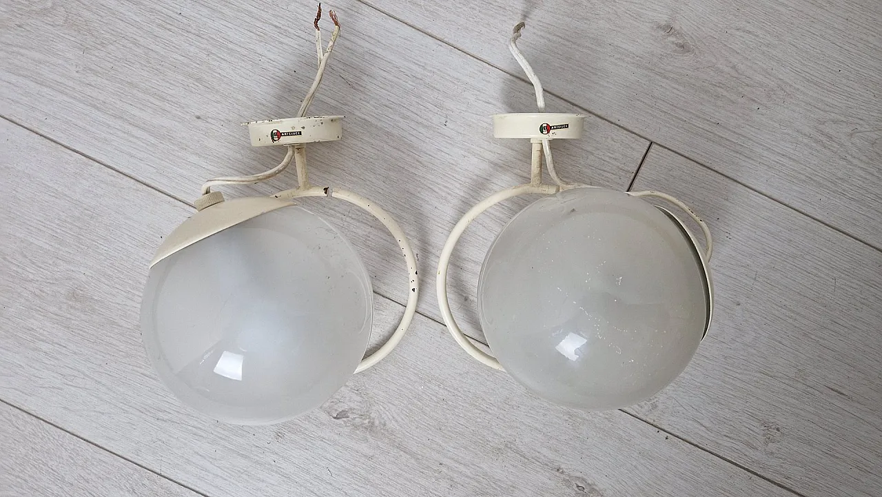 Pair of Model 283/1 wall lamps by Gino Sarfatti for Arteluce, 1960s 1
