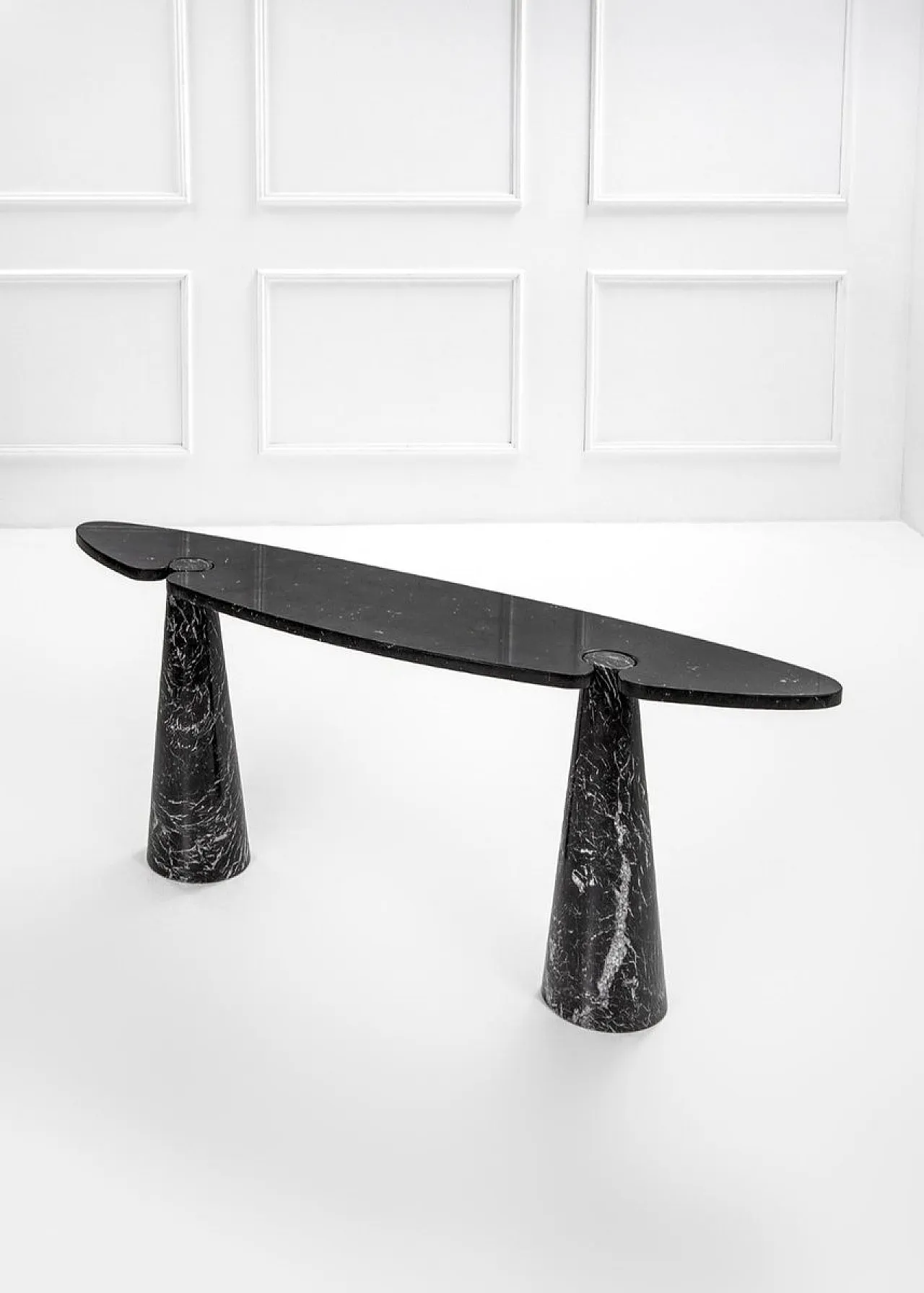 Black marble Eros console by Angelo Mangiarotti for Skipper, 1990s 1