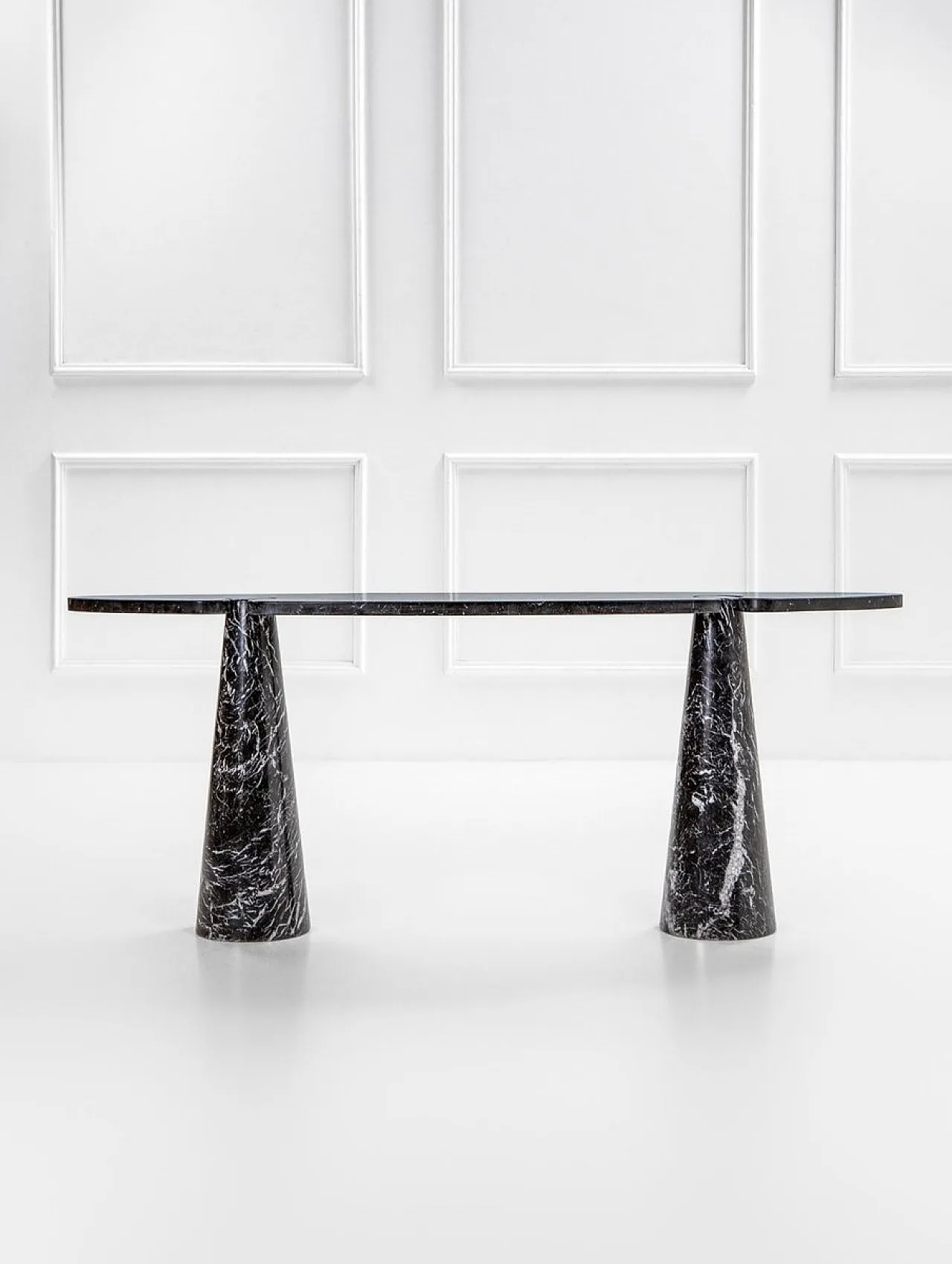 Black marble Eros console by Angelo Mangiarotti for Skipper, 1990s 3