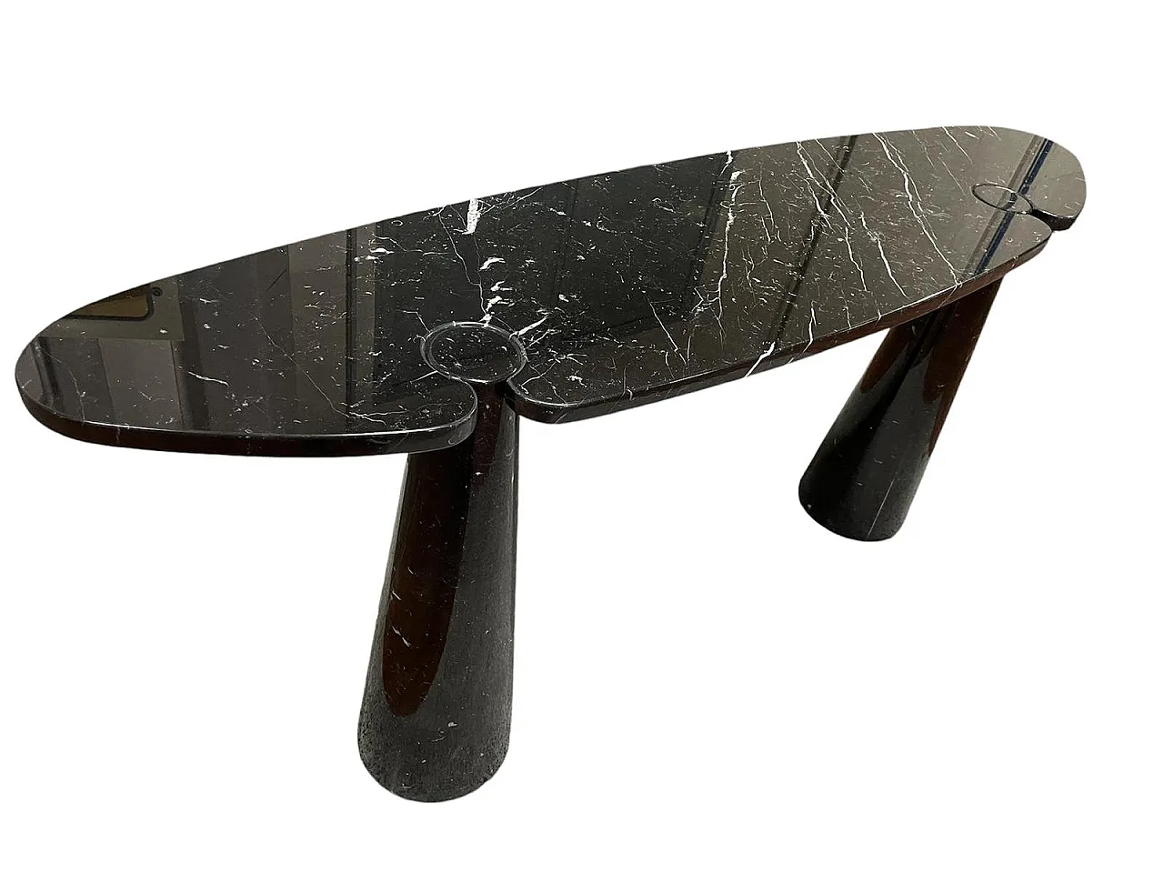 Black marble Eros console by Angelo Mangiarotti for Skipper, 1990s 5