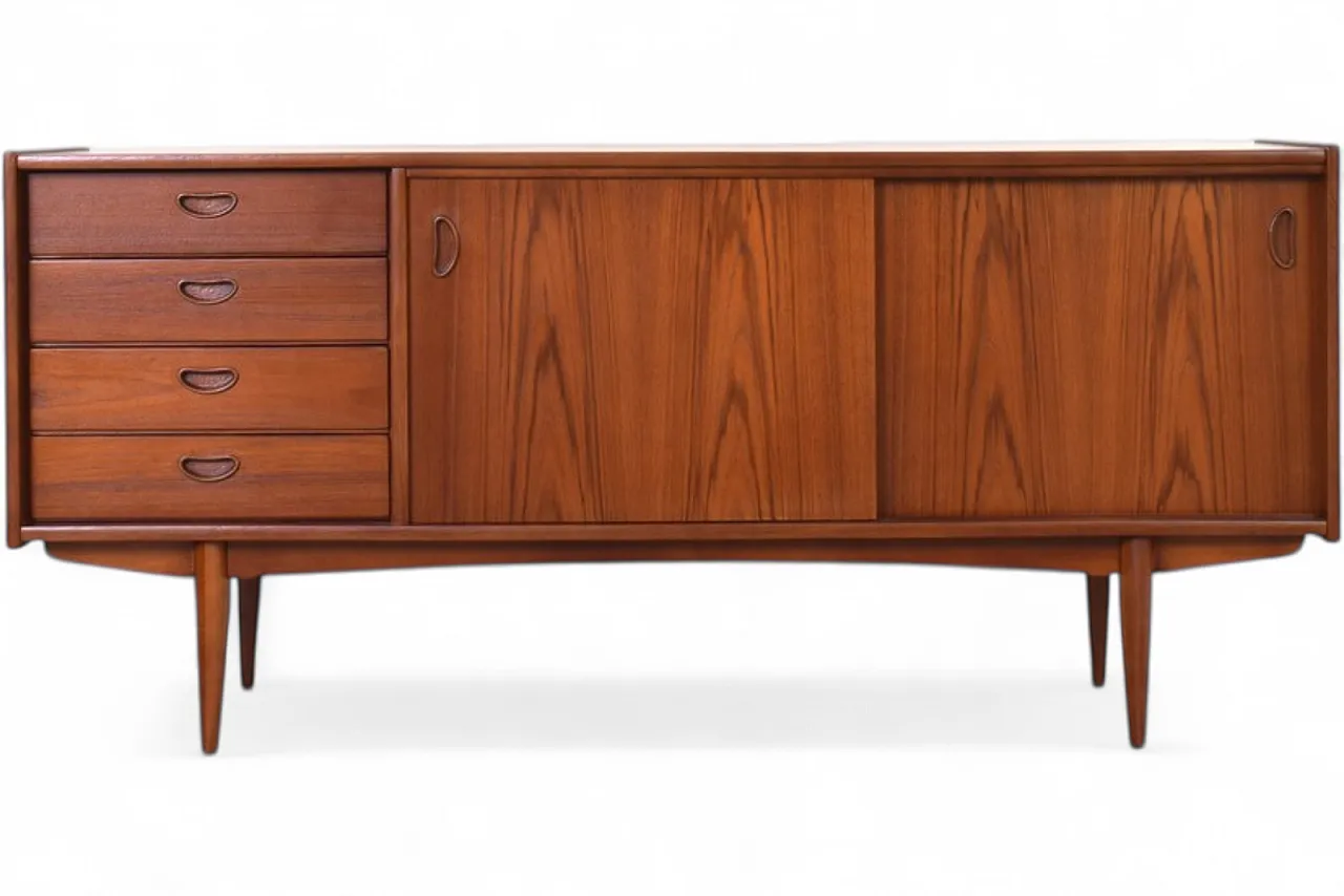 Credenza danese in teak di metà secolo, anni '60. 17