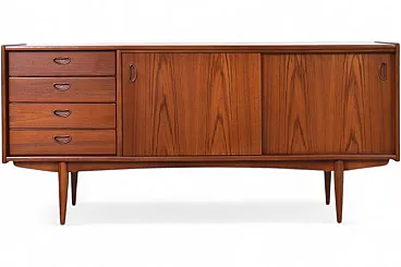 Credenza danese in teak di metà secolo, anni '60.