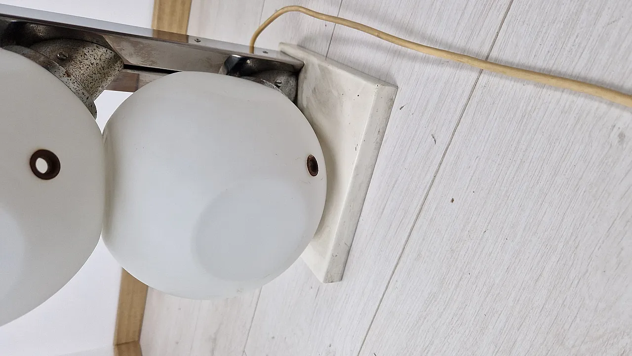 P440 floor lamp in opaline glass and metal from Lumi, 1970s 12
