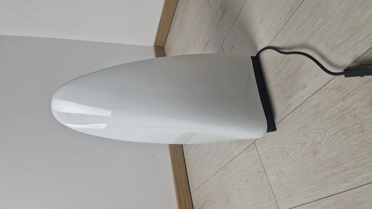 Table lamp in iron and milk glass from Mazzega Murano, 1960s 1