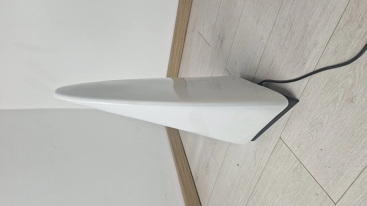 Table lamp in iron and milk glass from Mazzega Murano, 1960s 7