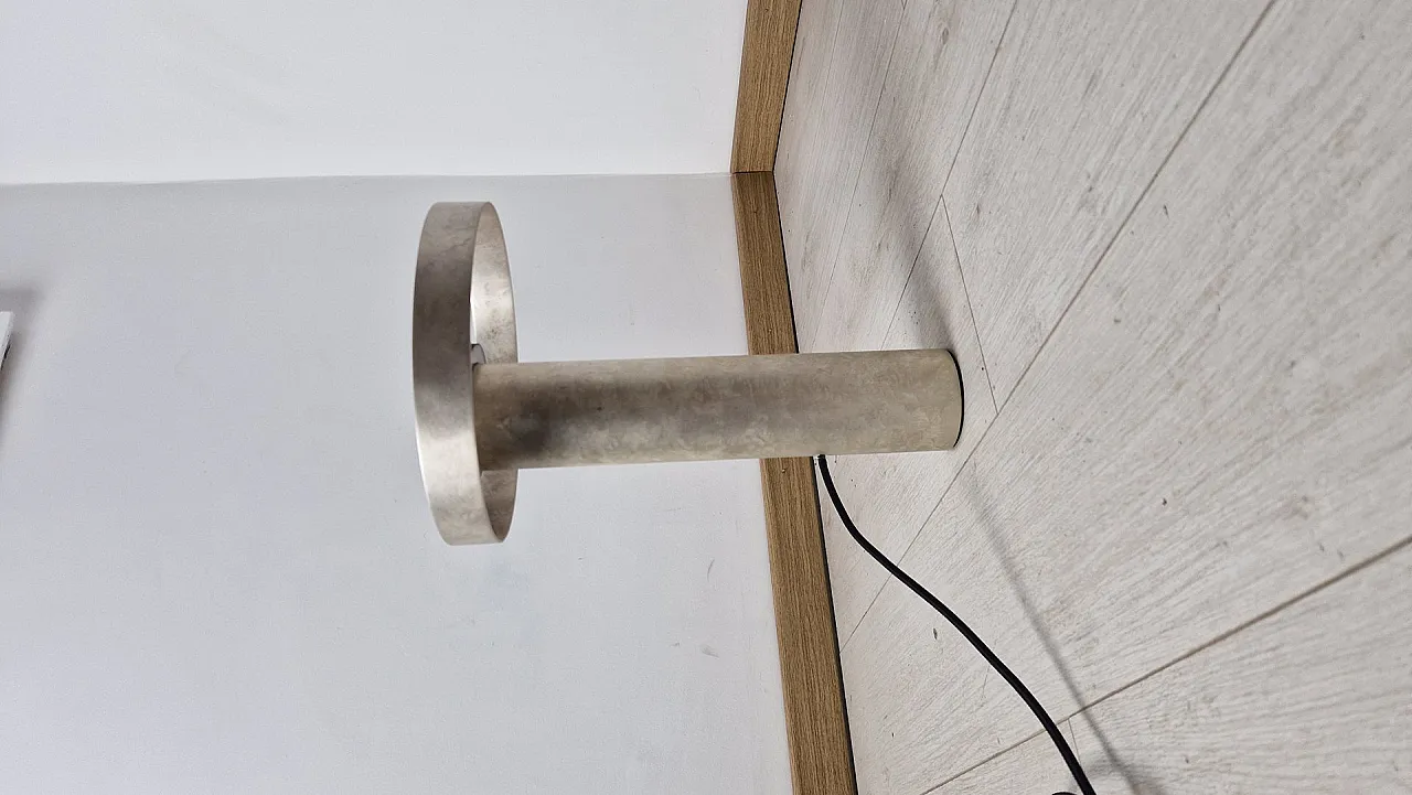 Circle lamp in silver metal by Massimo Tonnettos for Venicem, 2000s 1