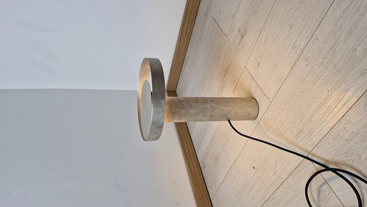 Circle lamp in silver metal by Massimo Tonnettos for Venicem, 2000s 2