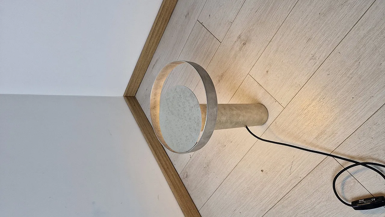 Circle lamp in silver metal by Massimo Tonnettos for Venicem, 2000s 3