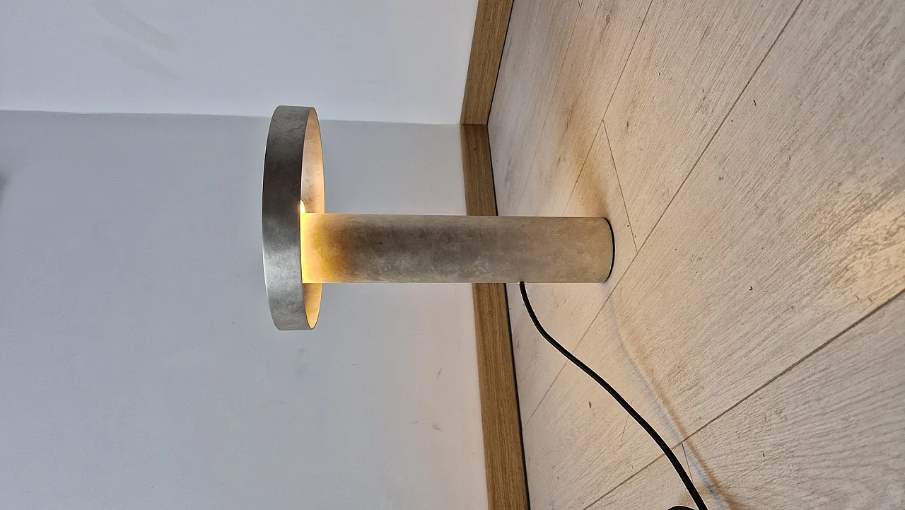 Circle lamp in silver metal by Massimo Tonnettos for Venicem, 2000s 4