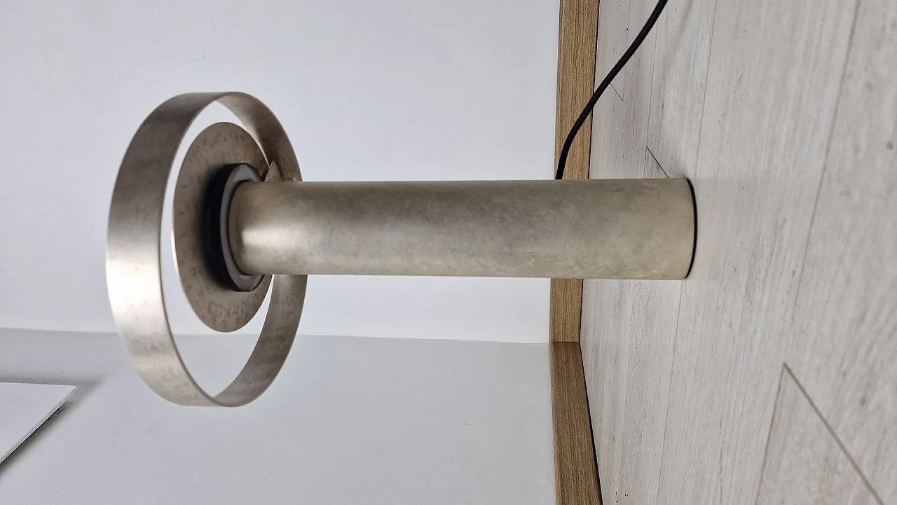 Circle lamp in silver metal by Massimo Tonnettos for Venicem, 2000s 8
