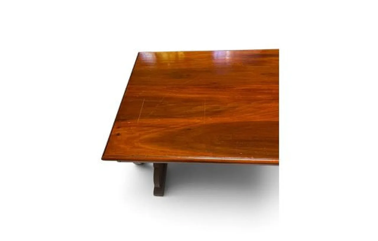 Rectangular wooden table with shaped legs, early 20th century 4