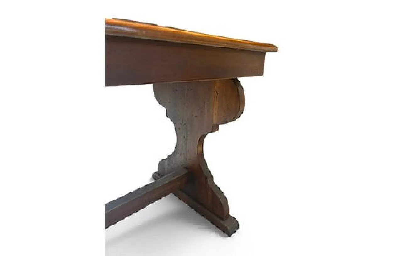 Rectangular wooden table with shaped legs, early 20th century 5