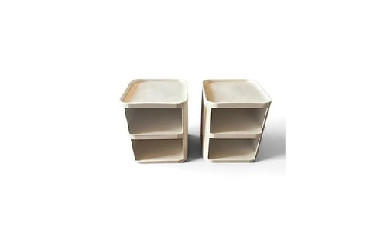 Pair of bedside tables by A.Castelli Ferrieri for Kartell,20th century 1