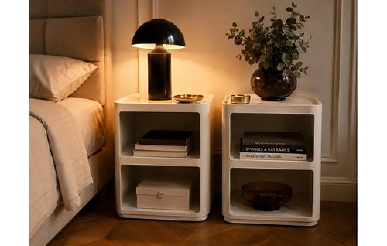 Pair of bedside tables by A.Castelli Ferrieri for Kartell,20th century 2