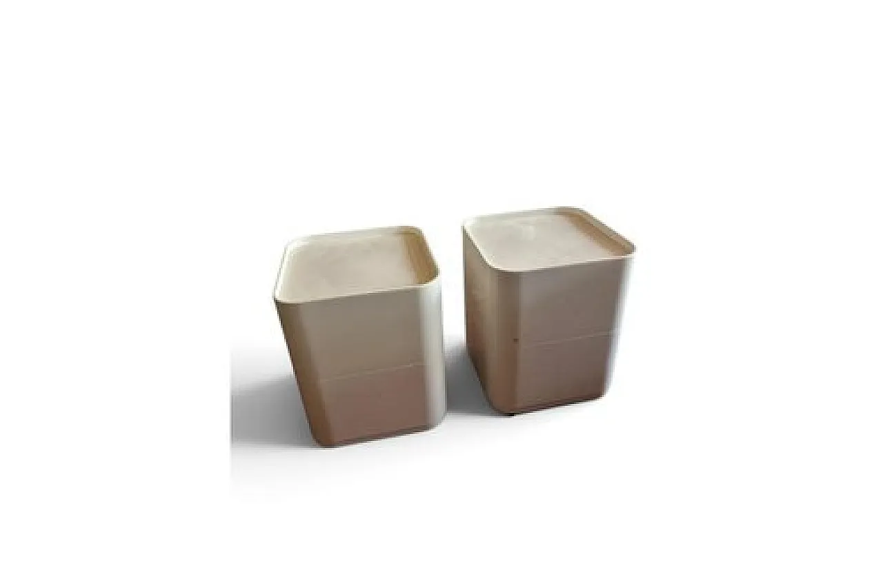 Pair of bedside tables by A.Castelli Ferrieri for Kartell,20th century 3